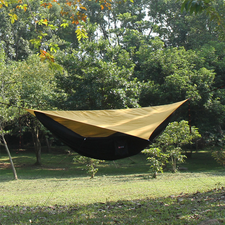 Waterproof Anti-Mosquito Shade Canopy Mosquito Net Hammock Set Wild Custom Camping Outdoors Aerial Swing Hammock Tent