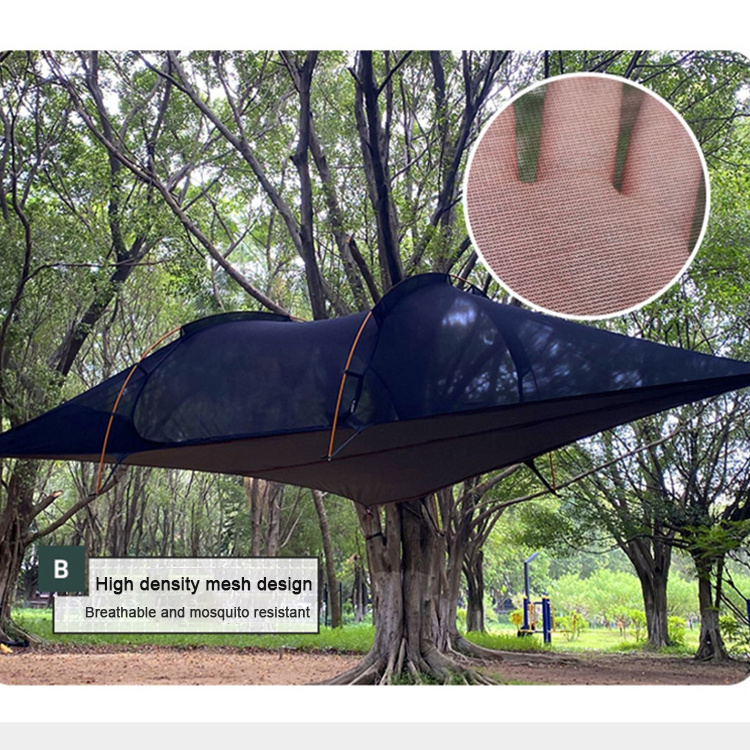 Camping Portable Hanging Bed Triangular Hammock Outdoor 3 Point Multi Purpose Tree Hammock Tent