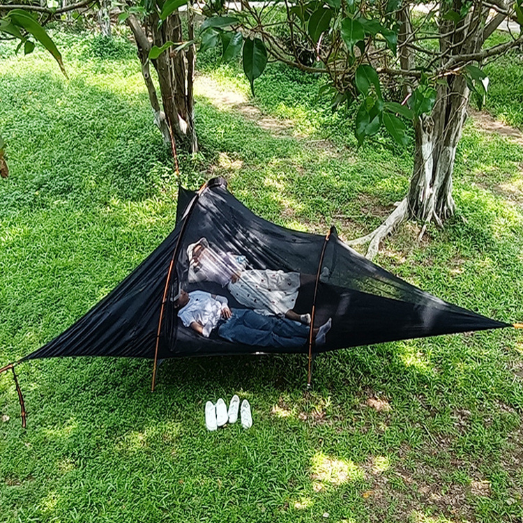 Camping Portable Hanging Bed Triangular Hammock Outdoor 3 Point Multi Purpose Tree Hammock Tent