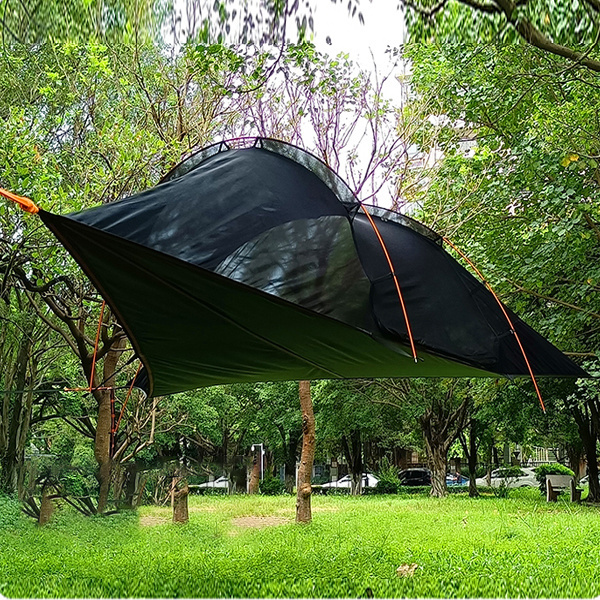 Camping Portable Hanging Bed Triangular Hammock Outdoor 3 Point Multi Purpose Tree Hammock Tent