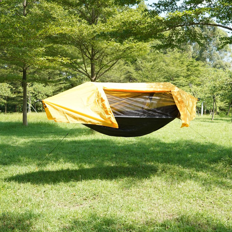 Sleeping Bag Camping Outdoor Hammock Tent Waterproof Hammock Folding Portable Mosquito Net Hammock With Space Saving Steel Stand