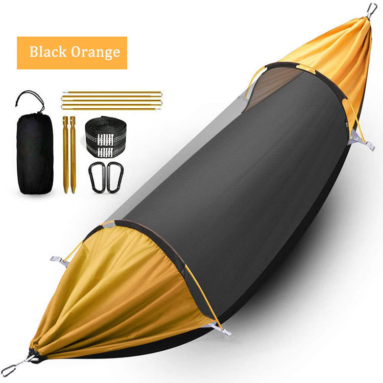 Custom Outdoor Parachute Portable Hammocks Camping Lightweight Double Folding Travel Sleeping Hammock Accessories For Outdoor