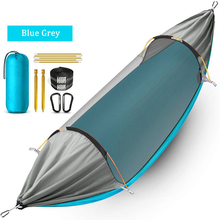 Custom Outdoor Parachute Portable Hammocks Camping Lightweight Double Folding Travel Sleeping Hammock Accessories For Outdoor