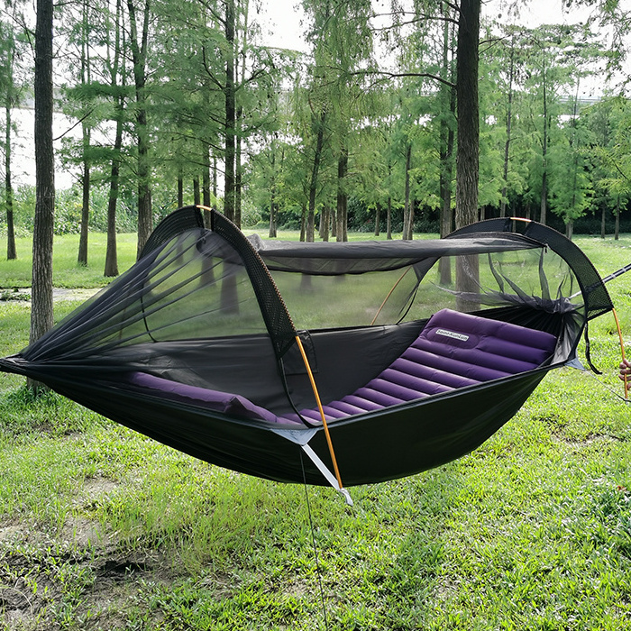 Manufacture two person swinging hammocks Outdoor indoor garden hanging hammock mosquito net