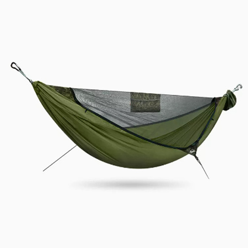 outdoor terrace green hammock  tent suspension with mosquito net and rain fly tarp hammock