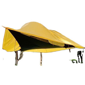 breathable tree tent for outdoor large luxury hammock camping hiking multifunction tent triangle waterproof hammock mosquito net