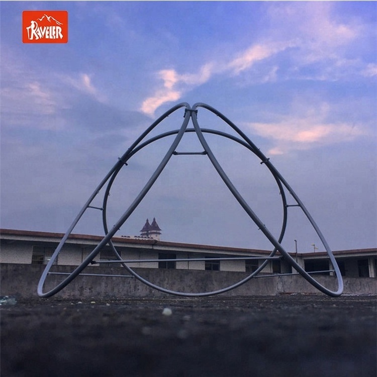 Heavy duty stainless steel circle  outdoor hammock stand 3 rings combination stand  for hammock