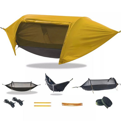 Outdoor Portable Hammock Rain Fly Tent Tarp Ultralight Camping Shelter with mosquito net