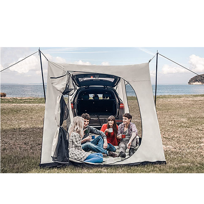 Ultralight Portable waterproof sunshade Camping Aluminum Pole Car Screen Tent Universal SUV Tailgate Awning car tent