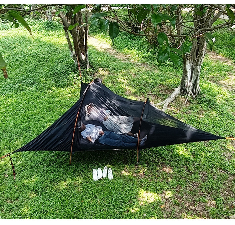 camping hammock family big triangle hammock camping tent outdoor waterproof hammock with a mosquito net luxury tree tent