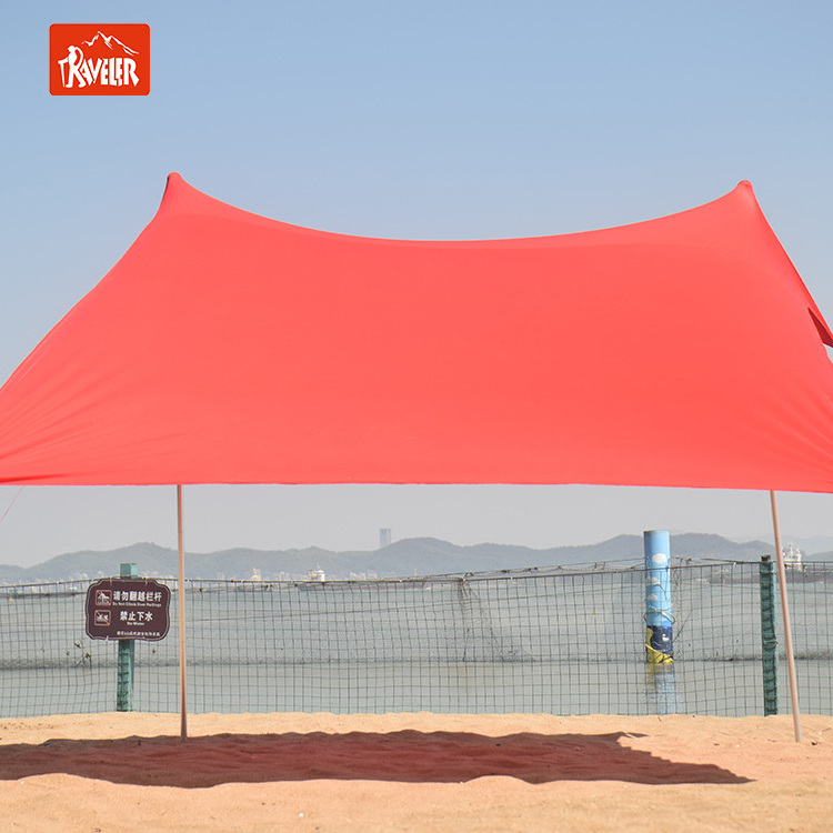 Traveler camping gear outdoor portable beach shade sun shelter canopy sail tent beach tent sun shade shelter with one pole