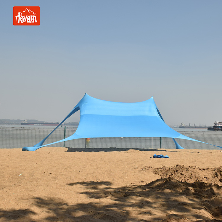 Traveler camping gear outdoor portable beach shade sun shelter canopy sail tent beach tent sun shade shelter with one pole