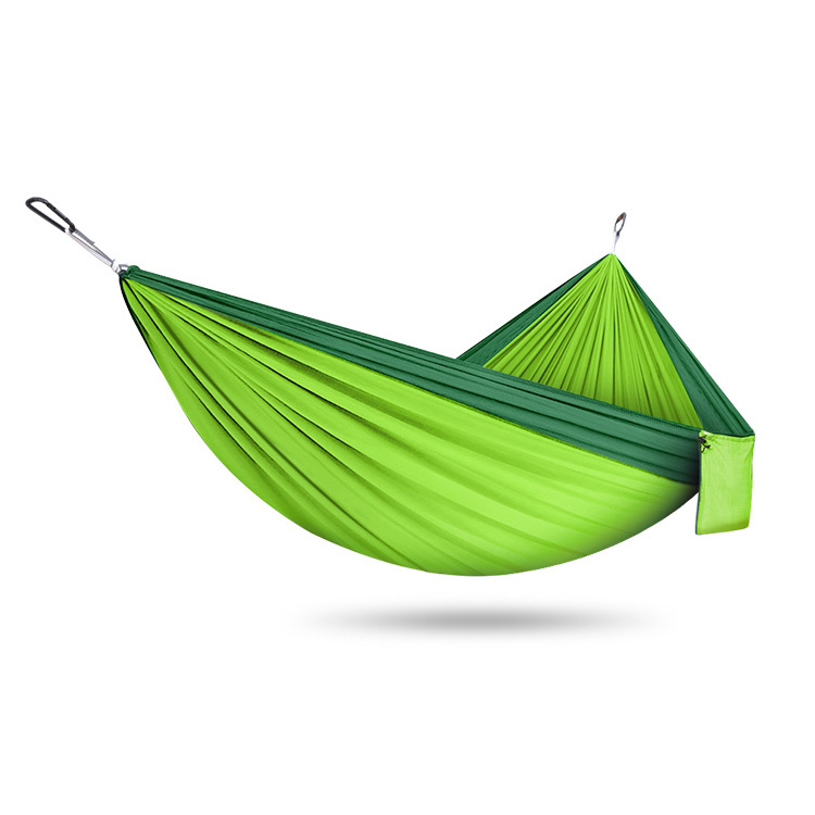 Outdoor Camping Parachute Ultralight Hammock With Tree Straps Nylon Rope Flat Sleep Hammock