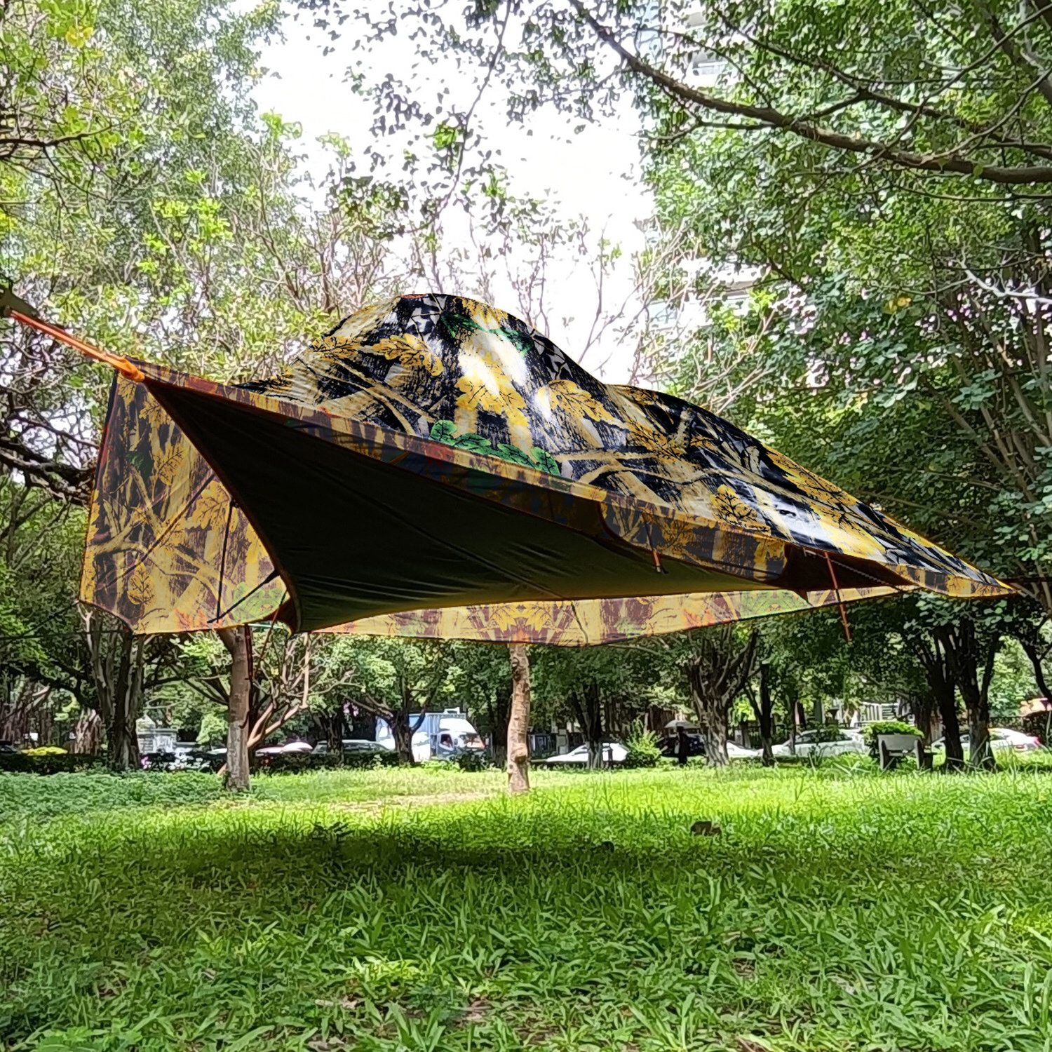 camping hammock family big triangle hammock camping tent outdoor waterproof hammock with a mosquito net luxury tree tent