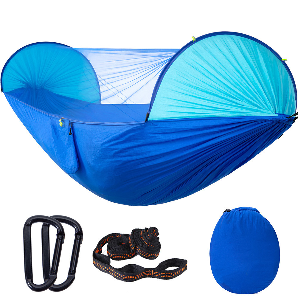 Portable Hammock with Mosquito Net Parachute Fabric Hammock Net Durable and Portable Suit for 2 Persons Tree Tent Outdoors