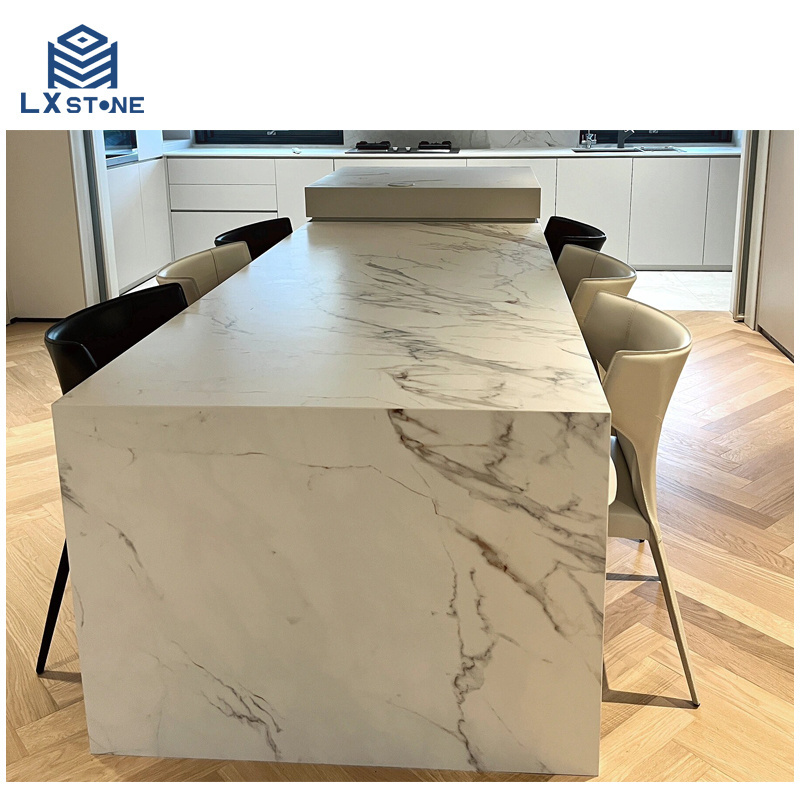 Hot sale customized Prefab White Marble Countertop Matching Kitchen Sintered Stone Countertop