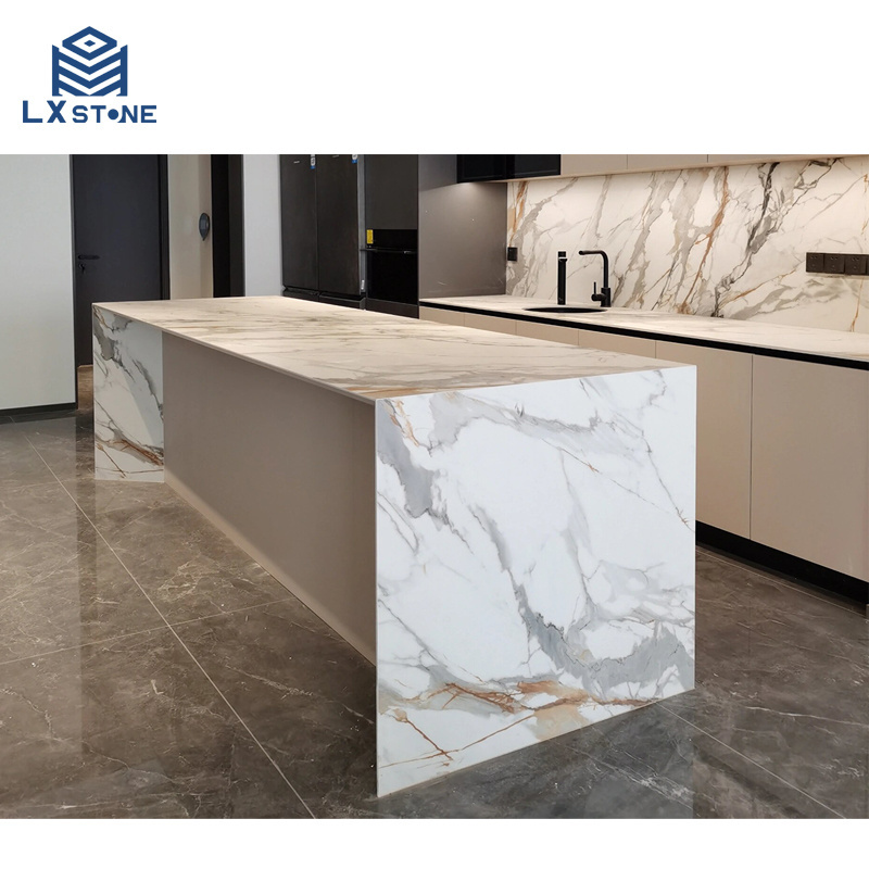 Hot sale customized Prefab White Marble Countertop Matching Kitchen Sintered Stone Countertop