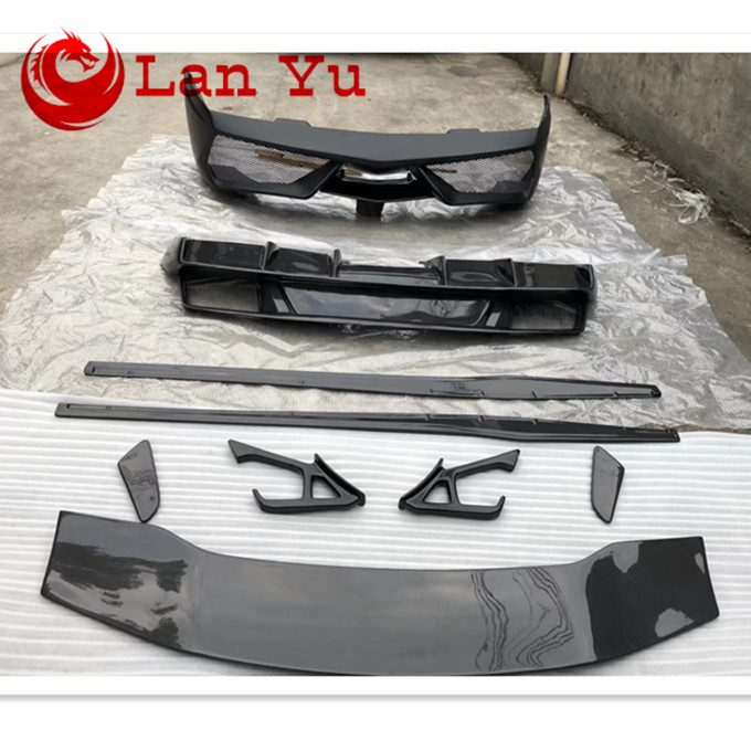 Runde For Lamborghini Gallardo LP550 LP560 LP570 DMC Style Front Bumper Carbon Fiber Side Skirts Rear Spoiler Body kit