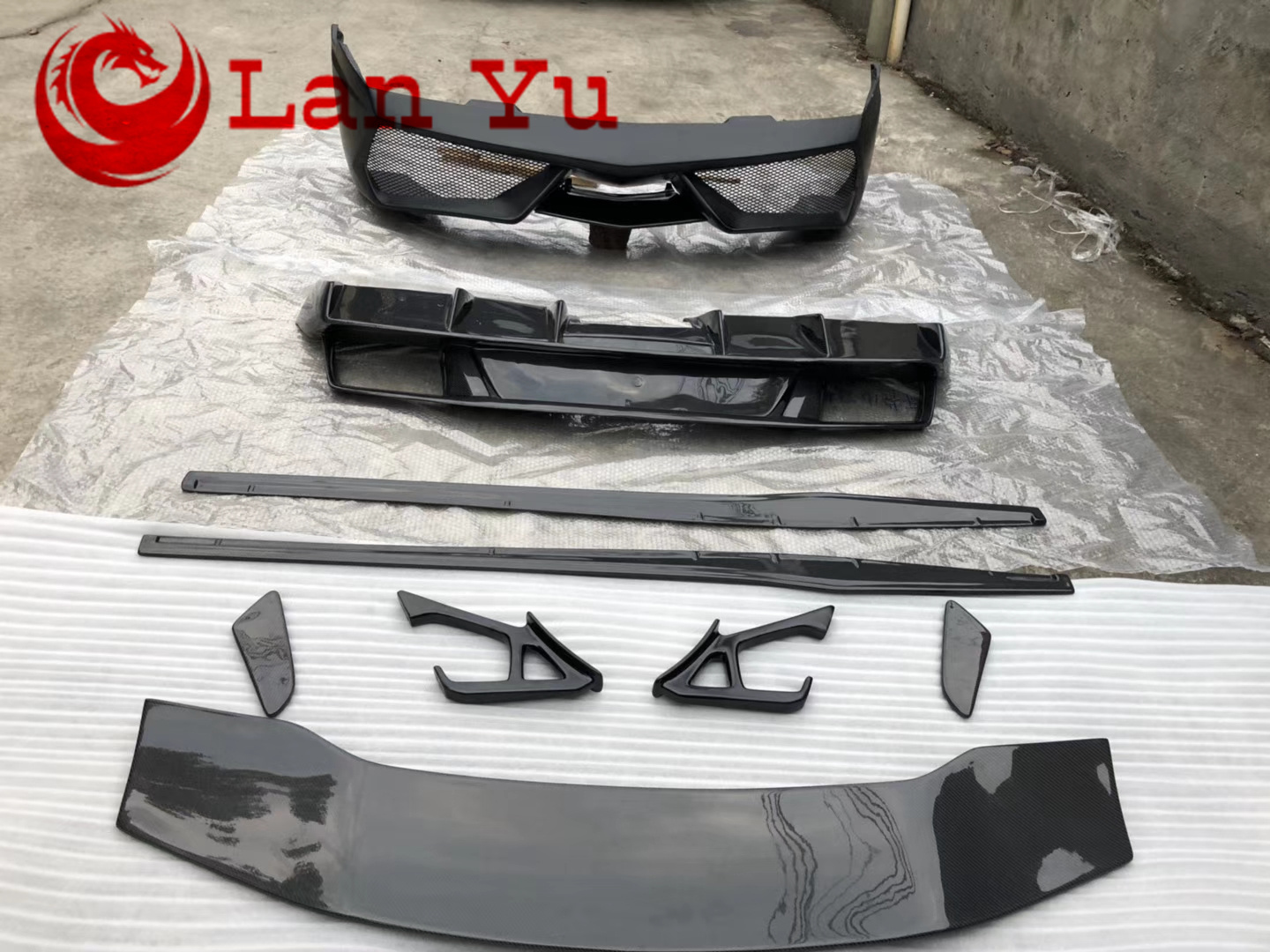 Runde For Lamborghini Gallardo LP550 LP560 LP570 DMC Style Front Bumper Carbon Fiber Side Skirts Rear Spoiler Body kit