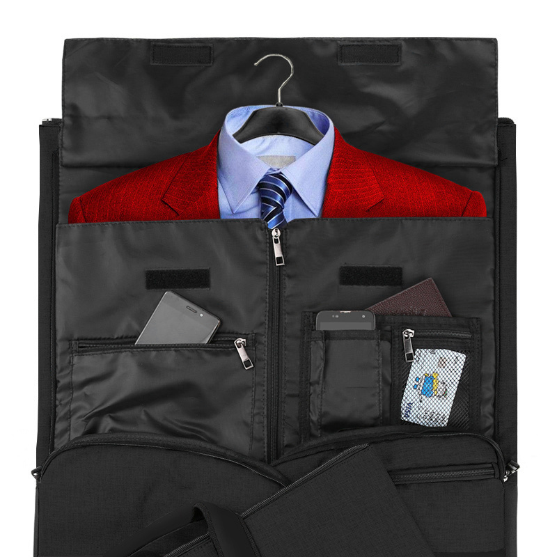 Wholesale Multifunction Waterproof men business Travel Duffle Custom logo Foldable Suit Cover Garment Bag