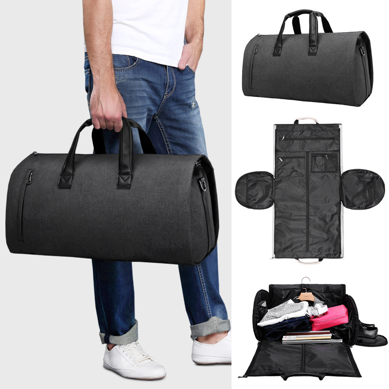 Wholesale Multifunction Waterproof men business Travel Duffle Custom logo Foldable Suit Cover Garment Bag