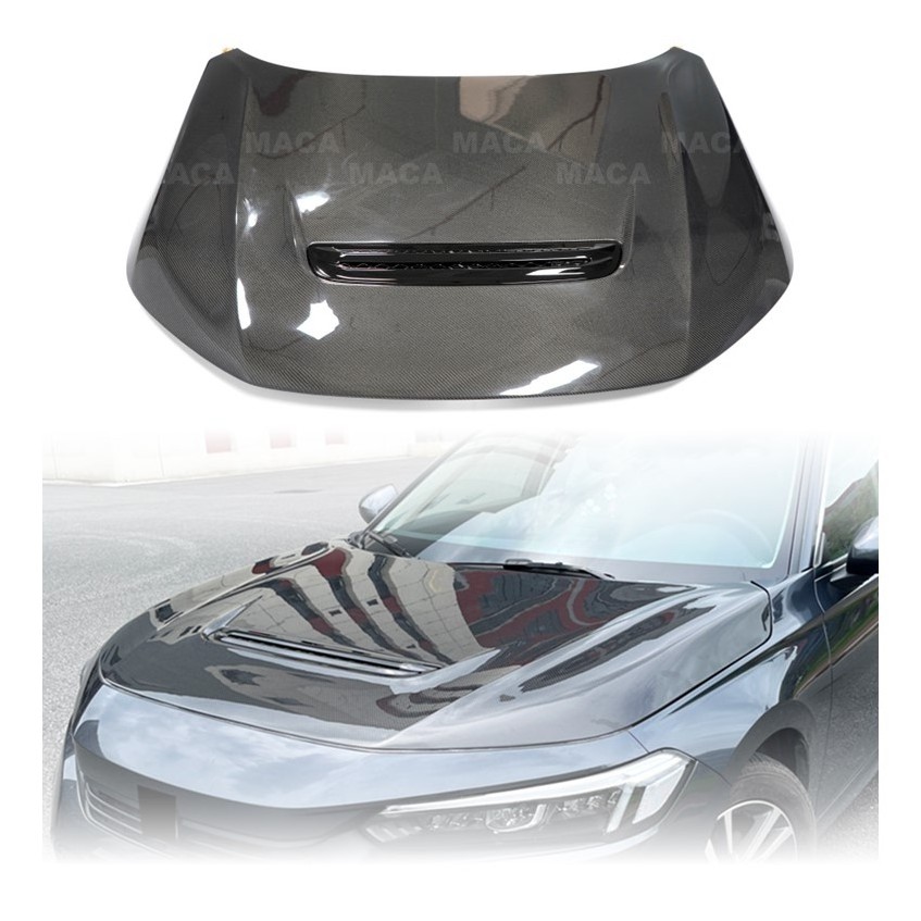 Premium Carbon Fiber Type R FL5 Style Engine Hoods Bonnet For Honda 11th Generation FL1 2021-2023