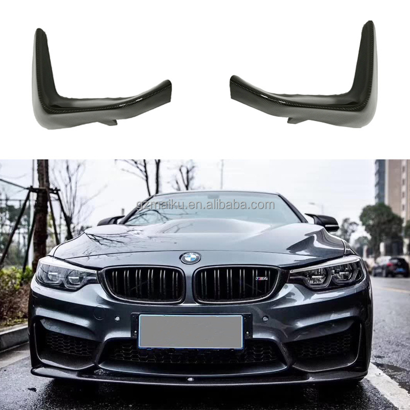 For 2015-2019 BMW F80 M3 F82 M4 Carbon fiber front bumper lip separator Flaps Splitter