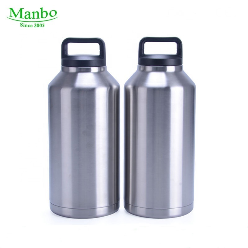 LFGB Arrpoved Double Wall Growlers 64 oz Stainless Steel Insulated 64 oz Water Bottle