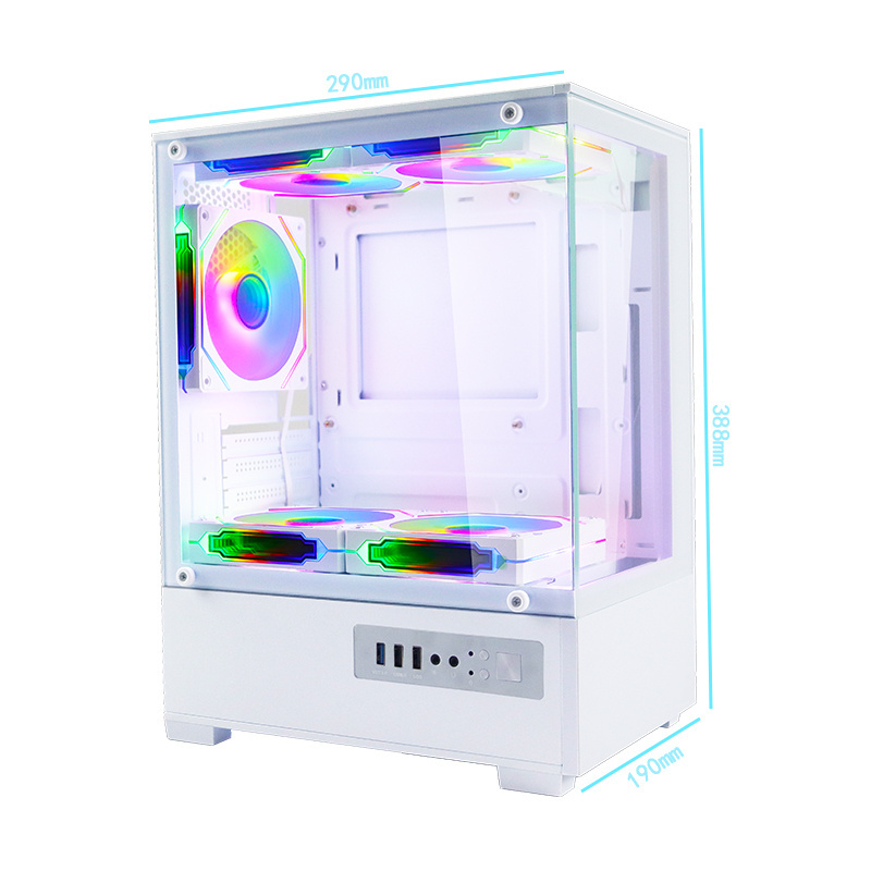 MANMU Oem Odm Tempered Glass Mini Pc Case Various Types Vertical Gpu Gaming pc Cases Latest Gaming Computer Cases Towers