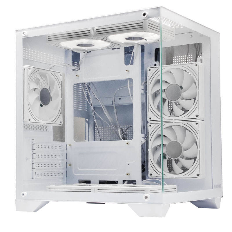 Manmu Computer Casing Pc Tempered Glass Panel Micro-Atx Game Case  Gaming Computer Case Cpu Cabinet