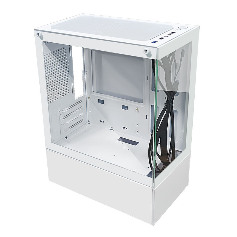 MANMU Factory Newest Micro ATX Gaming Cpu Case Mid Tower PC Case USB Computer Case with rgb Fans