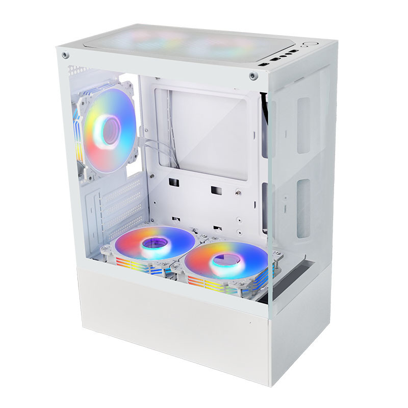 MANMU Factory Newest Micro ATX Gaming Cpu Case Mid Tower PC Case USB Computer Case with rgb Fans