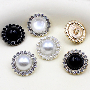 Decoration Vintage Apparel Sewing Pearl DIY Jewelry Craft Flower rhinestone button for clothing