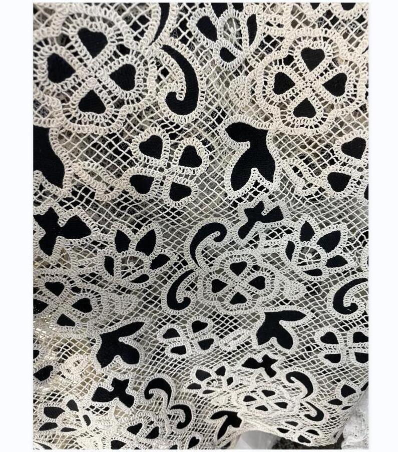 20+ designs Fancy cotton yarn crochet white lace fabric crocheting fabric for swimwear clothes,other fabrics for clothing