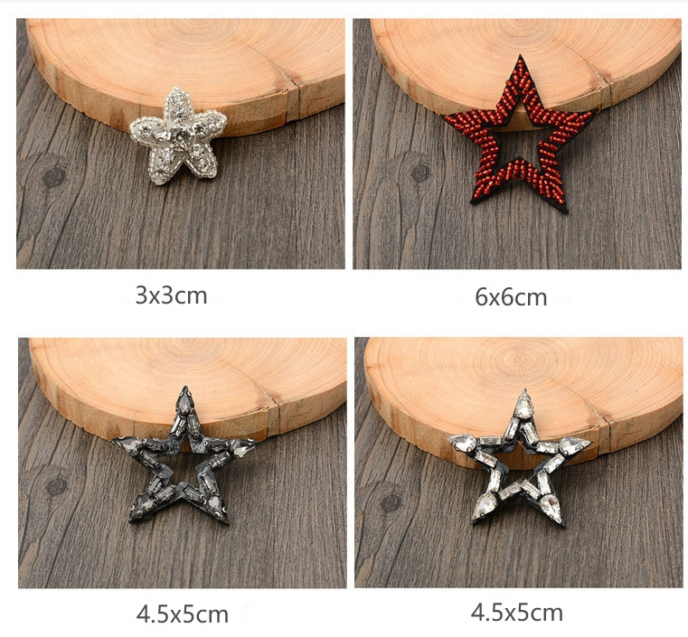 Star bead applique patch bead sequins floral bead decoration patches