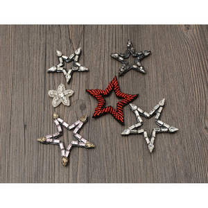 Star bead applique patch bead sequins floral bead decoration patches