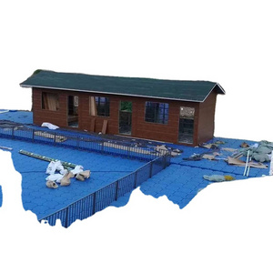 Prefabricated poly floating pontoon floats for work boat houseboat