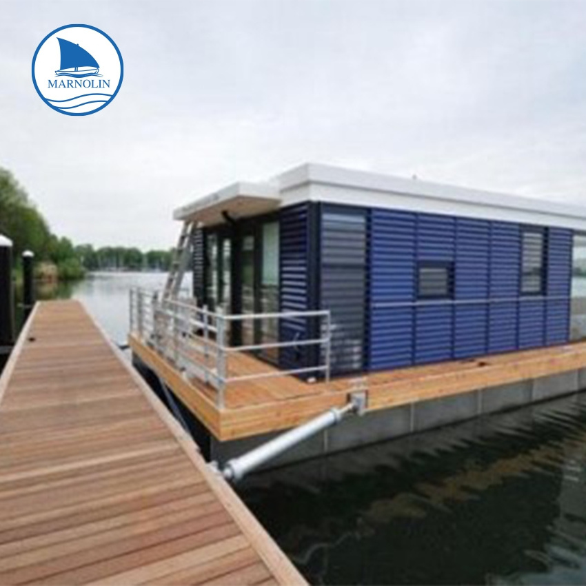 Prefabricated poly floating pontoon floats for work boat houseboat