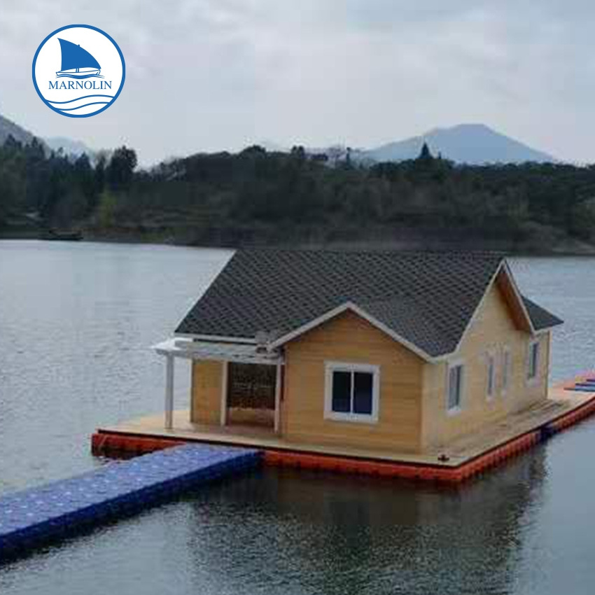 Prefabricated poly floating pontoon floats for work boat houseboat