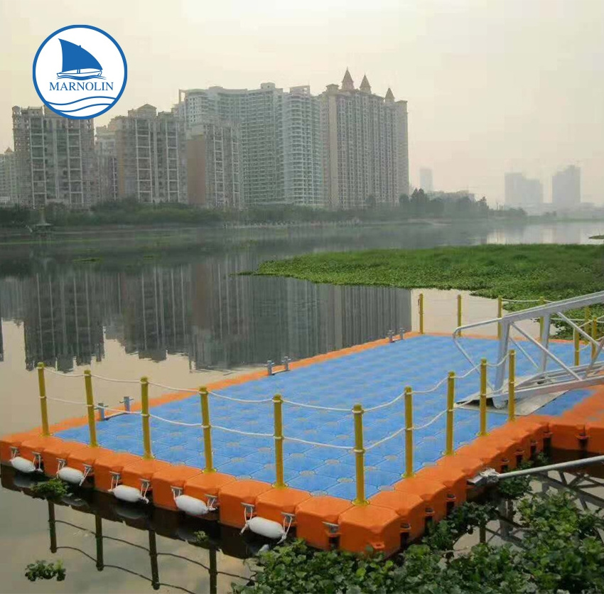 Popular modular floating dock plastic HDPE dock floats block prices