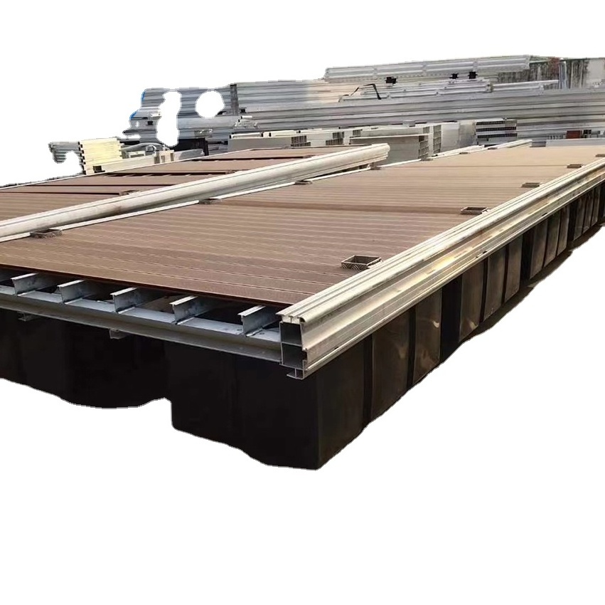 Aluminum Floating Pontoon Prefabricated Wood House Fishing Floating Pontoon Dock For Boat Ship House