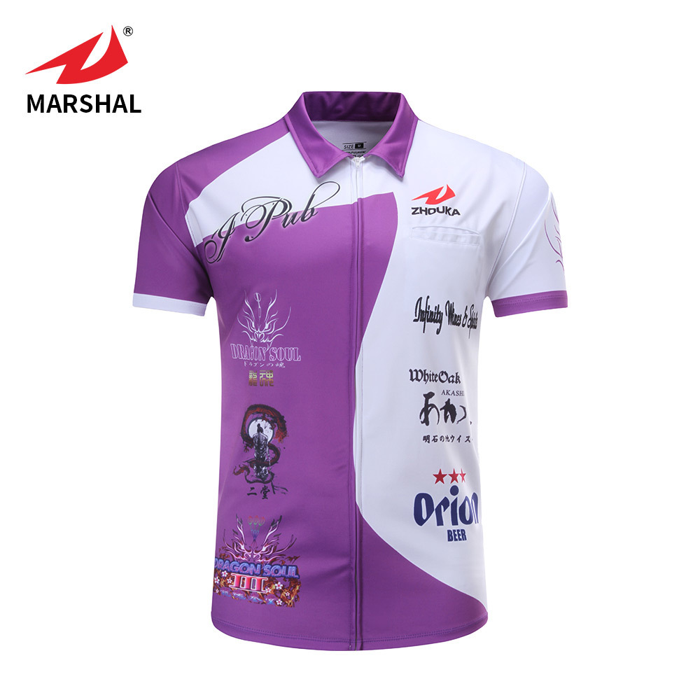 Cheap price 100%polyester custom sublimation darts shirts with pocket