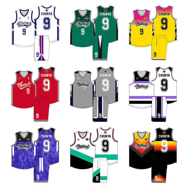 Wholesale Basketball Clothes Set Mens Reversible Team Basketball Shirt Uniformes Custom Jersey Basketball Wear Jersey