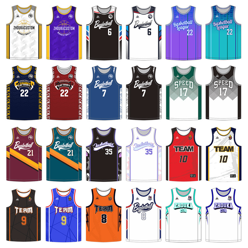 Custom New Design Basketball Jersey High Quality sublimation  Stitched Men Sports Shirt Basketball Jerseys