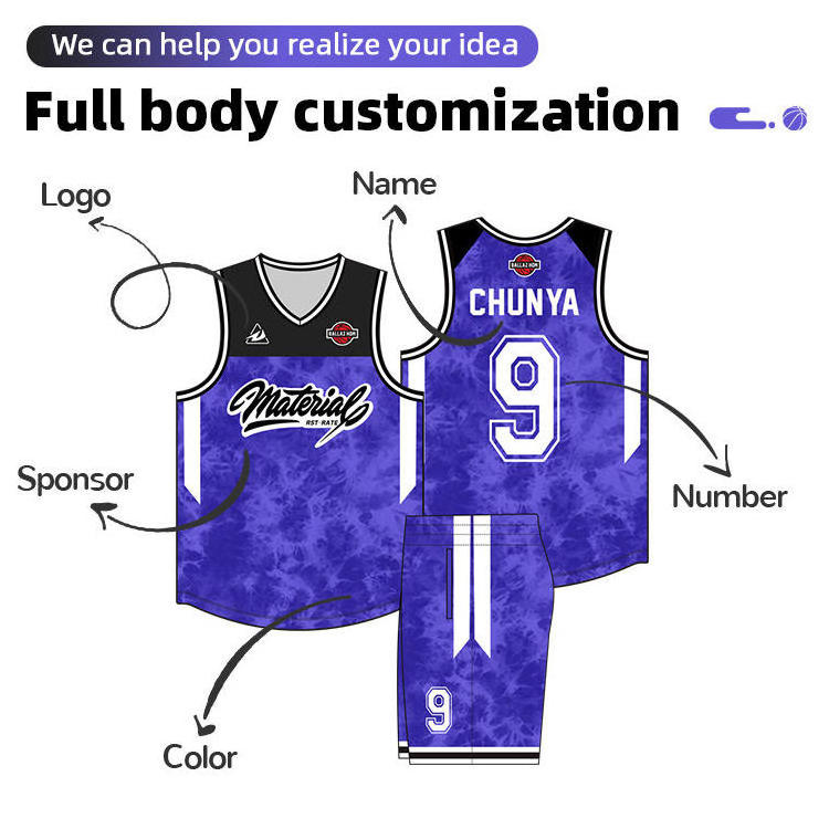 Custom Design Breathable Quickly Dry Reversible Men Basketball Clothing Jerseys Custom Jersey Basketball Uniform Set