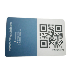 Custom membership transparent smart card with qr code