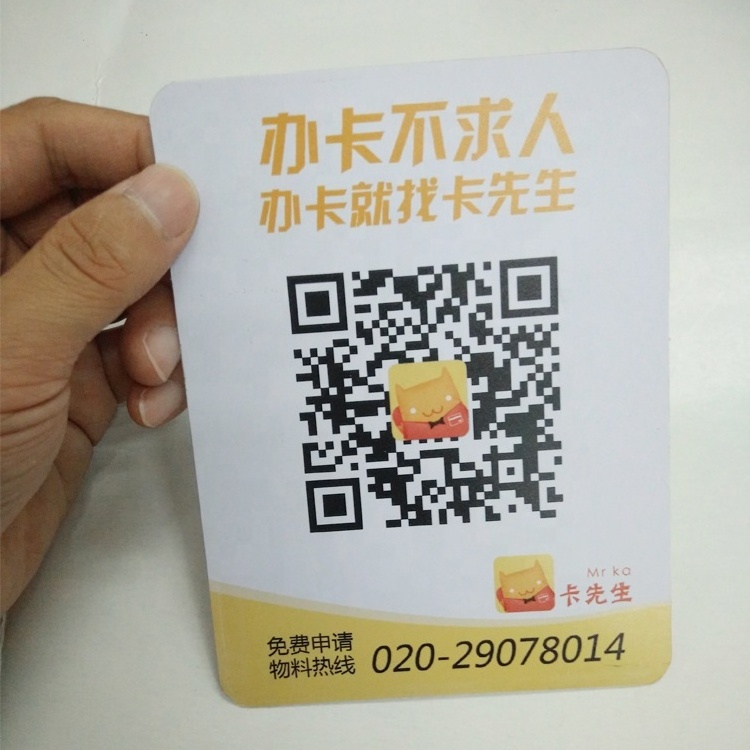 Custom membership transparent smart card with qr code