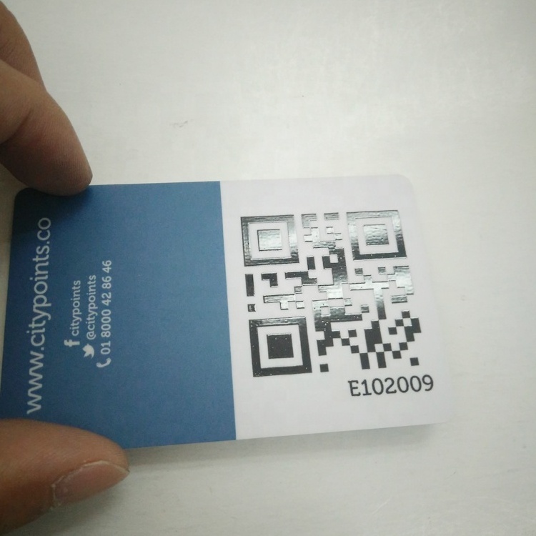 Custom membership transparent smart card with qr code