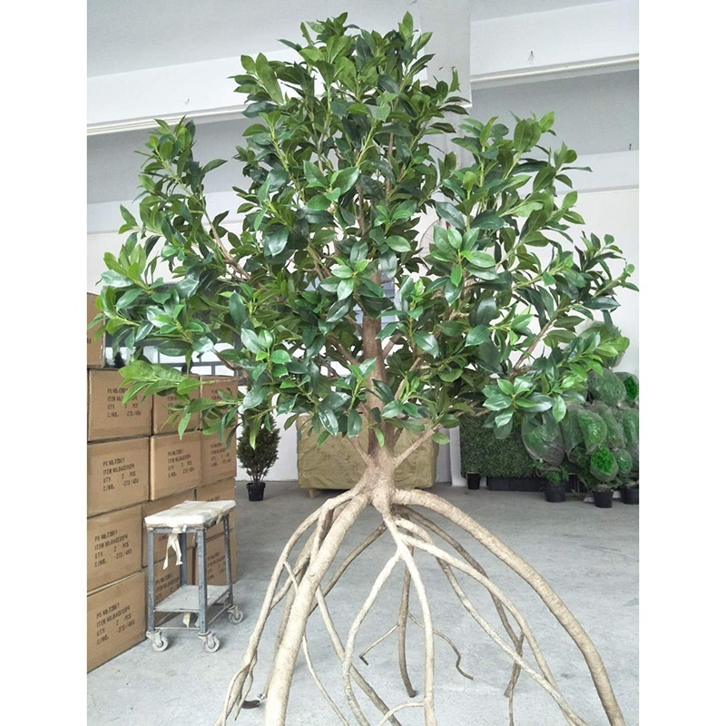 Plastic faux green plant artificial mangrove tree for indoor outdoor decor