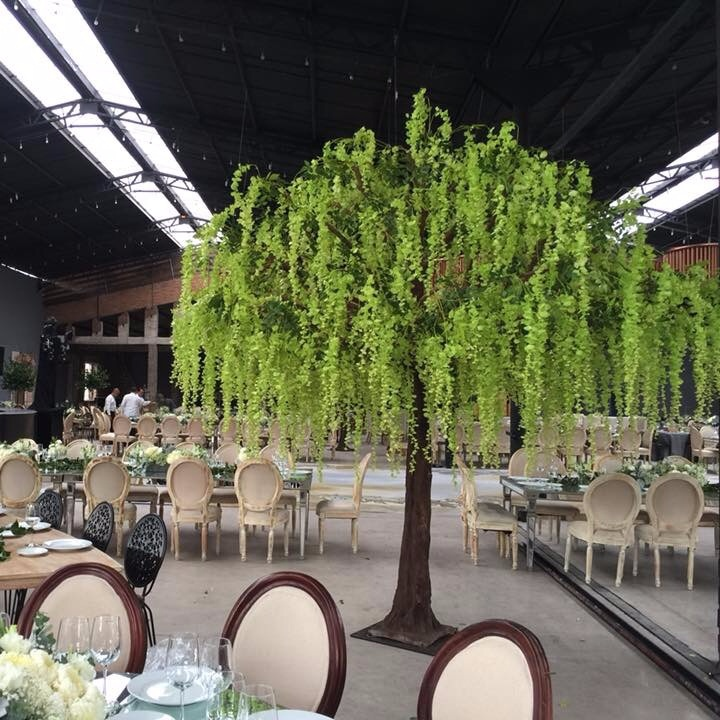 Artificial Silk Wisteria Blossom Tree Large Purple Flower Tree for Wedding Decoration artificial wisteria tree